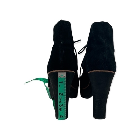 Michael Kors Black Leather Suede Platform Booties Size 7 1/2 Women’s - Picture 8 of 12